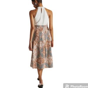 NWOT Anthropologie MockNeck Sleeveless CottonBlend Mid Silhouette Dress …